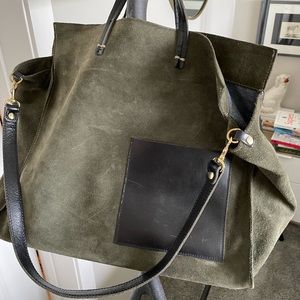Suede Clare V. Tote bag